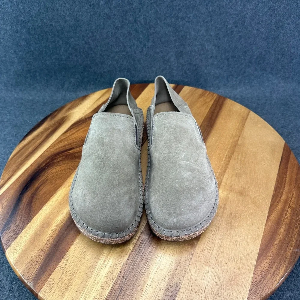 Birkenstock Callan Suede Slip On Shoes Taupe Gray Womens 6 EU 37 Worn Once